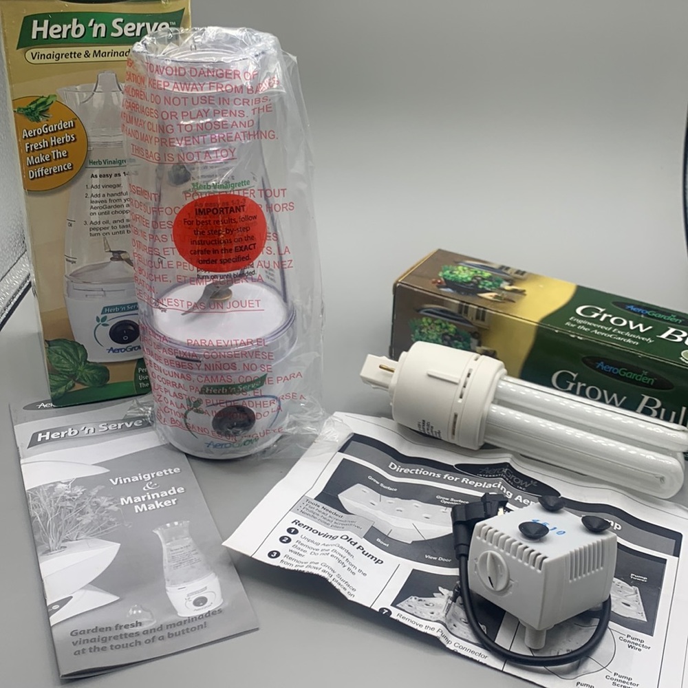 Bundle of Aero Grow Marinade Maker Grow Bulb & Replacement Pump